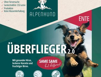 Alpenhund Überflieger 2.0 Ente mit gesunder Hirse, Karotte & Birne